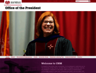 president.unm.edu screenshot
