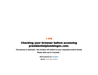 presidentialplumbingnc.com screenshot
