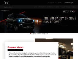 presidentmotors.co.in screenshot