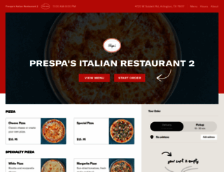 prespasitalianrestaurant.com screenshot