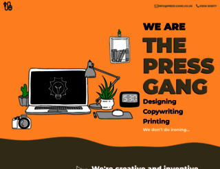 press-gang.co.uk screenshot