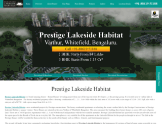 prestige-lakesidehabitat.in screenshot