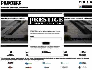 prestigebrickandstone.com screenshot