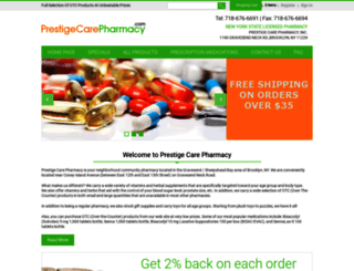 prestigecarepharmacy.com screenshot