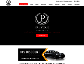 prestigechauffeurs.com.au screenshot