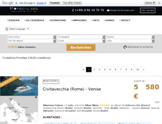 prestigecroisieres.com screenshot