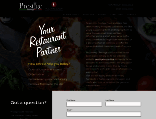 prestigefoodandwine.com screenshot