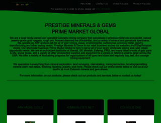 prestigeminerals.com screenshot