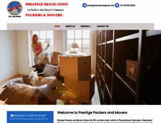 prestigepackersmovers.com screenshot