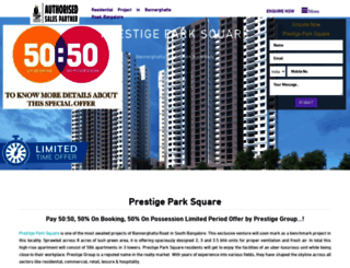 prestigeparksquare.ind.in screenshot