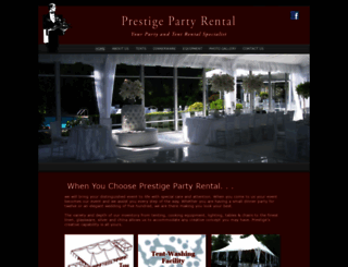prestigepartyrental.com screenshot