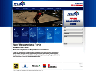 prestigeroofrestorations.com.au screenshot