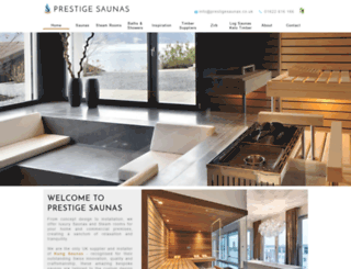 prestigesaunas.co.uk screenshot
