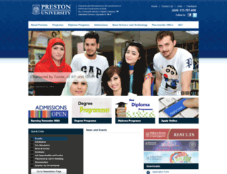 preston.edu.pk screenshot