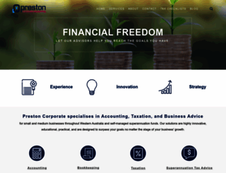 prestoncorporate.com.au screenshot