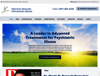 prestonhollowpsychiatry.com screenshot