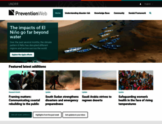preventionweb.net screenshot