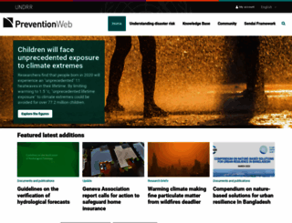 preventionweb.net screenshot