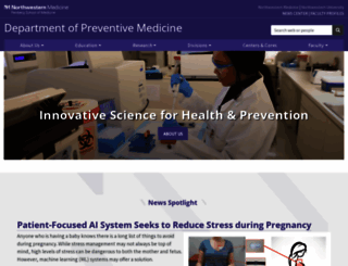 preventivemedicine.northwestern.edu screenshot