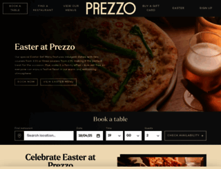 prezzorestaurants.co.uk screenshot