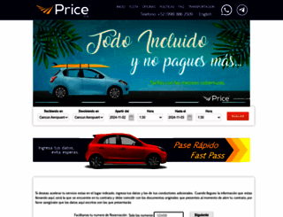 pricecarrentals.com.mx screenshot