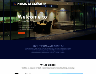 primaaluminium.co.za screenshot