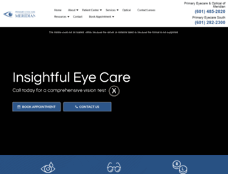 primaryeyecarems.com screenshot