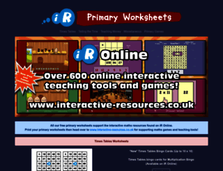 primaryworksheets.co.uk screenshot