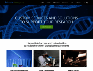 primatebiologicals.com screenshot
