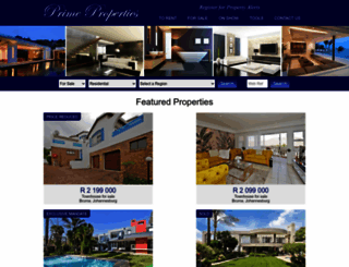 prime-properties.co.za screenshot