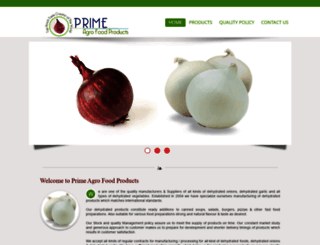 primeagrofoodproducts.com screenshot