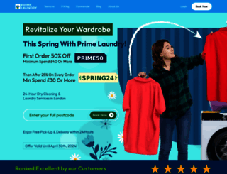 primelaundry.co.uk screenshot