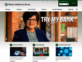 primemeridianbank.com screenshot