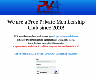 primeventuresalliance.com screenshot
