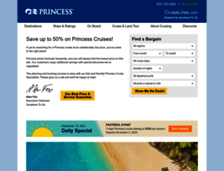 princess.cruiselines.com screenshot