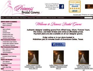 princessbridalgowns.com screenshot