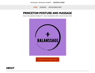 princetonpostureandmassage.com screenshot