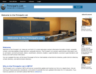 principalslist.com screenshot