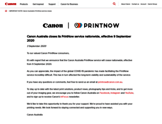 print.canon.com.au screenshot