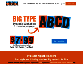 printable-alphabets.com screenshot