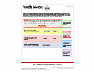 printable-calendar.com screenshot
