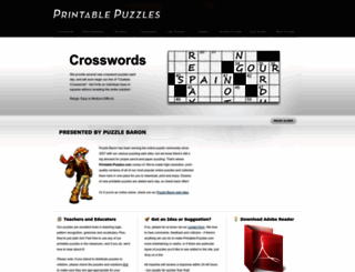 printable-puzzles.com screenshot