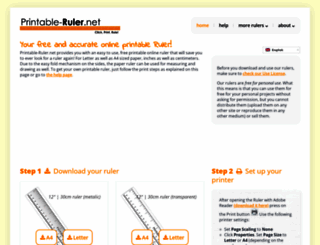 printable-ruler.net screenshot