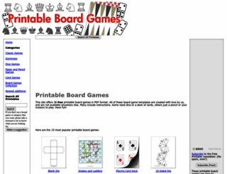 printableboardgames.net screenshot