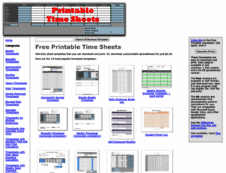 printabletimesheets.net screenshot