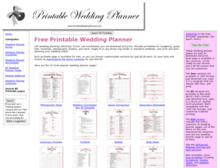 printableweddingplanner.com screenshot