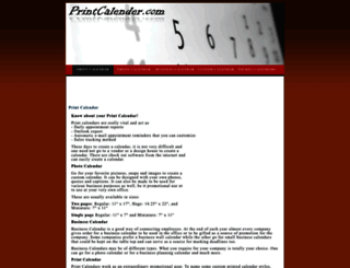 printcalendar.com screenshot