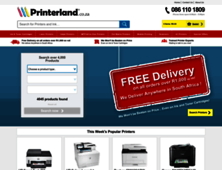 printerland.co.za screenshot