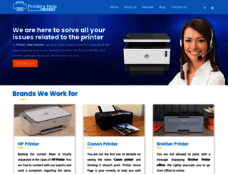 printershelpnumber.com screenshot