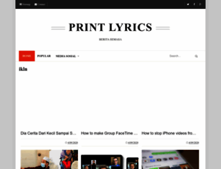 printlyrics.blogspot.com screenshot